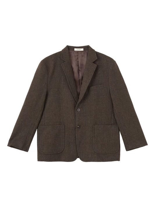 Men’s Chestnut Brown Plaid Blazer | British Vintage Style | Relaxed Loose Fit | Notched Lapel Single-Breasted Suit Jacket